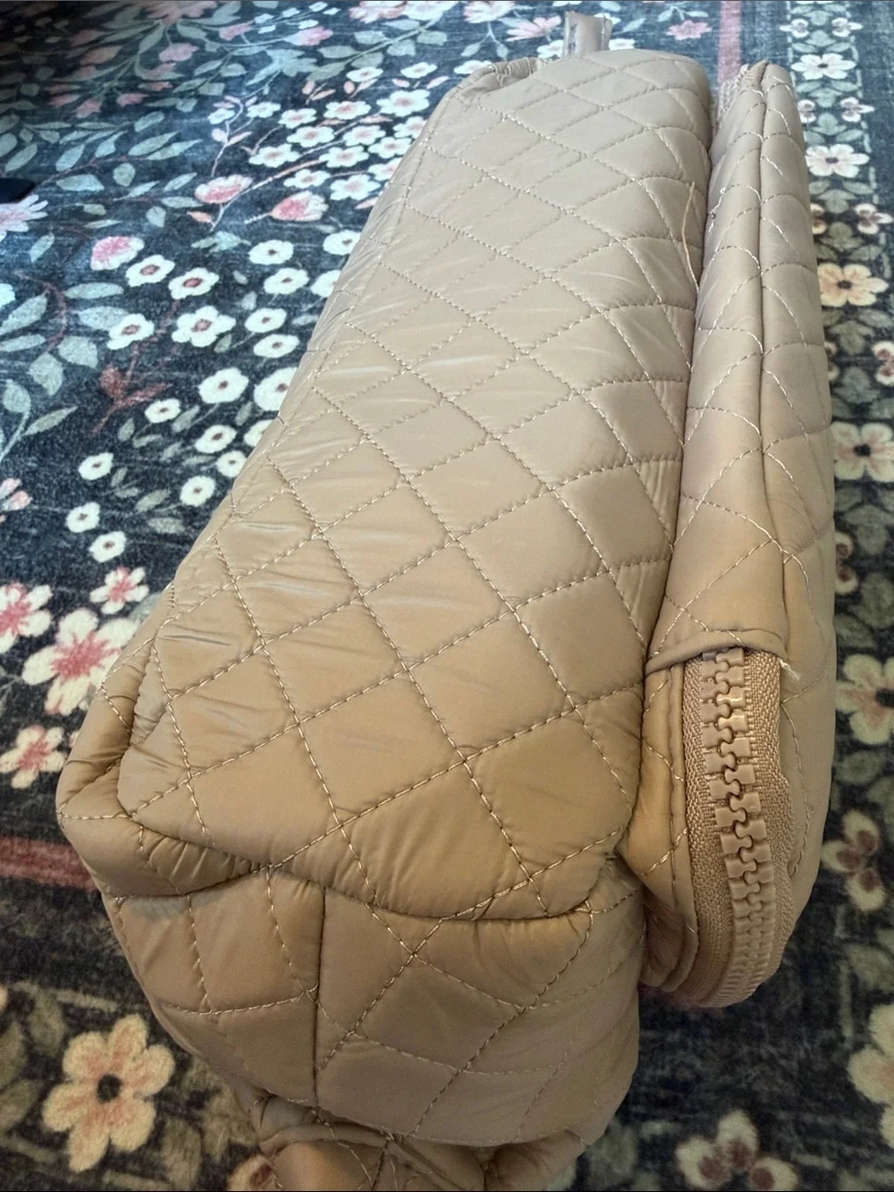 Quilted Bag to organize toiletries, makeup, hot tools and any travel essentials